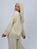 Set din tricot subțire bluză și pantalon basic - imagine 22