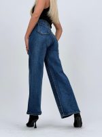 Jeans | Blug wide leg cu ștrasuri frontale - imagine 5