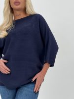 Pulover raglan din tricot rigat - imagine 9