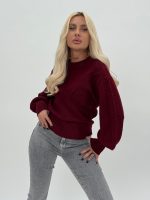 Pulover din tricot cu model perforat - imagine 9