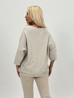 Pulover raglan din tricot rigat - imagine 4