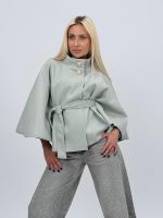 Poncho cu cordon în talie - imagine 20