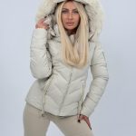 Jachetă din fâș cu glugă și blană detașabilă