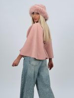 Poncho cu cordon în talie - imagine 29