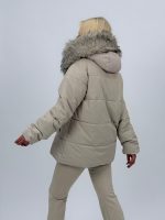 Jachetă oversized cu blană - imagine 7