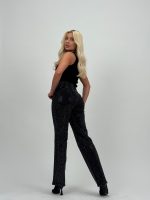 Jeans | Blug Drept negru cu ștras - imagine 4