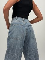 Jeans | Blug baggy cu ștrasuri - imagine 7