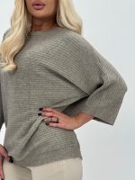 Pulover raglan din tricot rigat - imagine 6