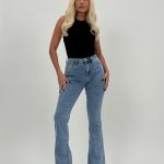 Jeans | Blug push-up evazat bleu