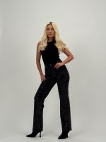 Jeans | Blug Drept negru cu ștras - imagine 2