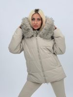 Jachetă oversized cu blană - imagine 6