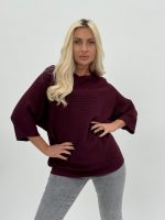 Pulover raglan din tricot rigat - imagine 14