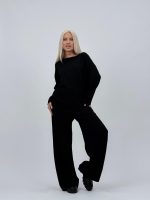 Set din tricot subțire bluză și pantalon basic - imagine 9
