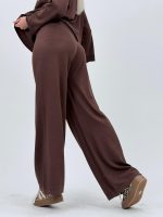 Set din tricot subțire bluză și pantalon cu ștrasuri - imagine 18