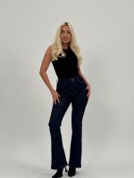 Jeans | Blug evazat indigo cu push-up