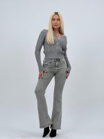 Jeans | Blug evazat gri cu push-up