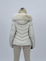 Jachetă din fâș cu glugă și blană detașabilă - imagine 7