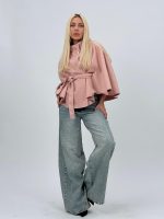 Poncho cu cordon în talie - imagine 25