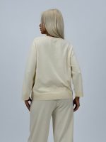 Set din tricot subțire bluză și pantalon cu ștrasuri - imagine 7