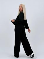 Set din tricot subțire bluză și pantalon cu ștrasuri - imagine 27