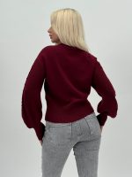 Pulover din tricot cu model perforat - imagine 11