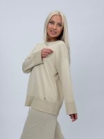 Set din tricot subțire bluză și pantalon basic - imagine 21