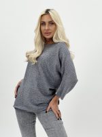 Pulover raglan din tricot rigat - imagine 12