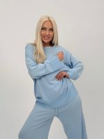 Set din tricot subțire bluză și pantalon basic - imagine 29