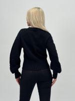 Pulover din tricot cu model perforat - imagine 6