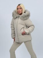 Jachetă oversized cu blană - imagine 5