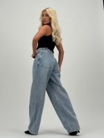 Jeans | Blug baggy cu ștrasuri - imagine 4