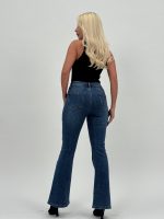 Jeans | Blug evazat bleumarin cu push-up - imagine 4