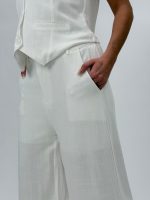 Set vestă și pantalon din in - imagine 5