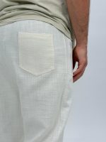 Pantalon din bumbac cu șnur în talie - imagine 8