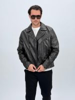 Jachetă din ecopiele biker - imagine 2