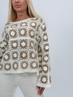 Bluză croșetată cu mâneci clopot - imagine 11