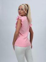Tricou din bumbac accesorizat cu ștrasuri - imagine 9