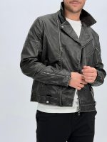 Jachetă din ecopiele biker - imagine 4