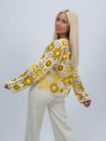 Bluză croșetată cu decolteu la baza gâtului - imagine 4