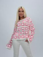 Bluză croșetată cu mâneci clopot - imagine 2