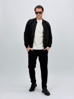 Jachetă bomber cu aspect de piele întoarsă - imagine 24