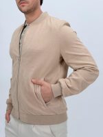 Jachetă bomber cu aspect de piele întoarsă - imagine 10