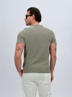 Tricou din jerse cu decolteu în V - imagine 8