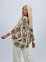 Cardigan raglan croșetat - imagine 12