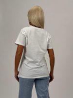 Tricou din bumbac accesorizat cu perle - imagine 3