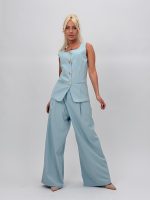 Set vestă și pantalon cu butoni aurii - imagine 32