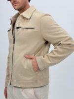 Jachetă casual subțire cu fermoar la piept - imagine 9