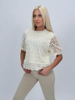 Bluză brodată cu mânecă scurtă - imagine 2