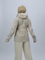 Jachetă din fâș cu fermoar și glugă detașabilă - imagine 10