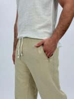 Pantalon din bumbac cu șnur în talie - imagine 12